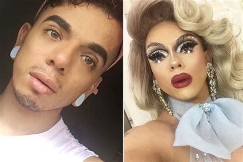 drag queens with and without makeup